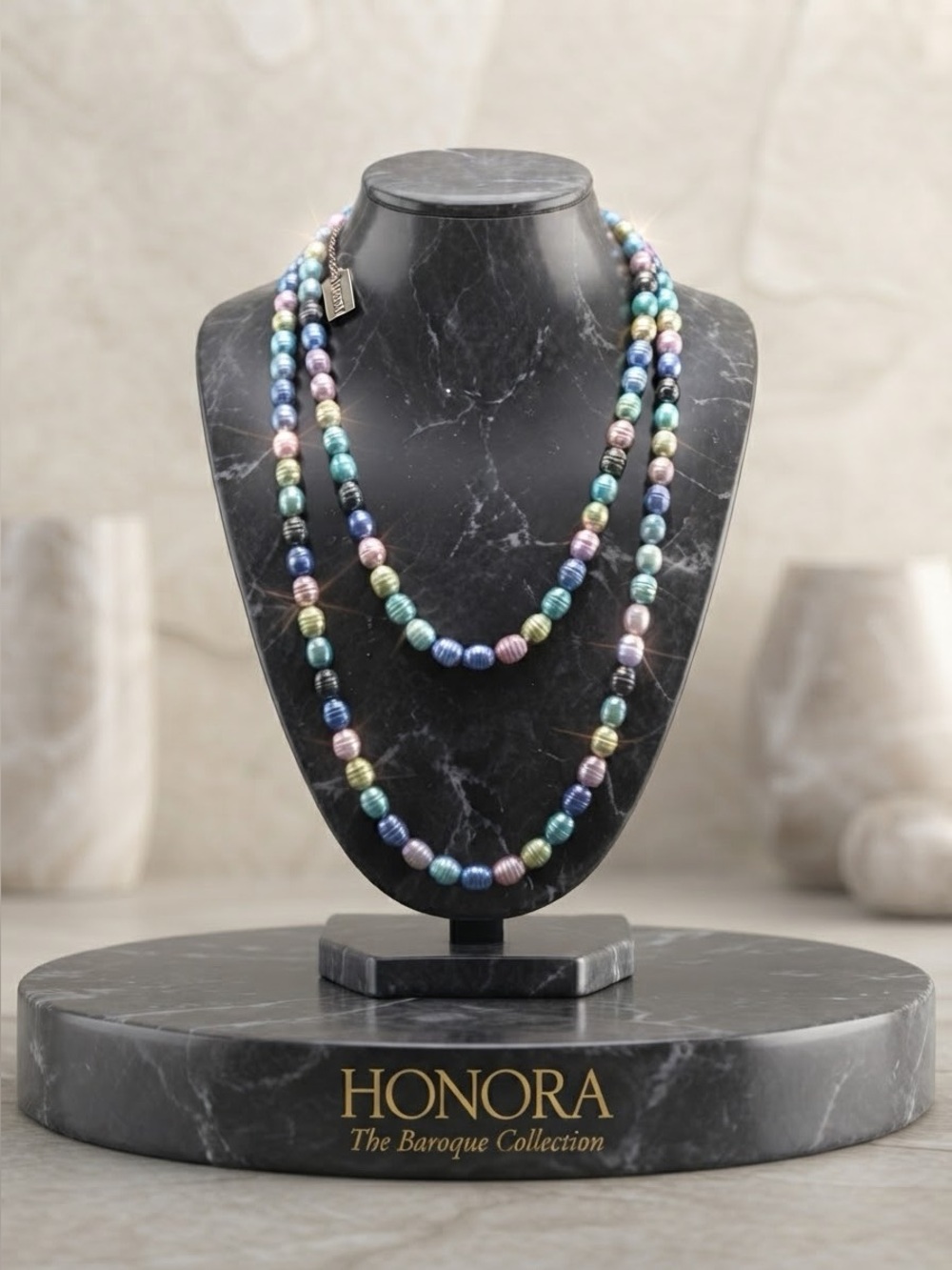 Honora .925 Sterling Silver Pastel Freshwater Pearl Necklace NWT